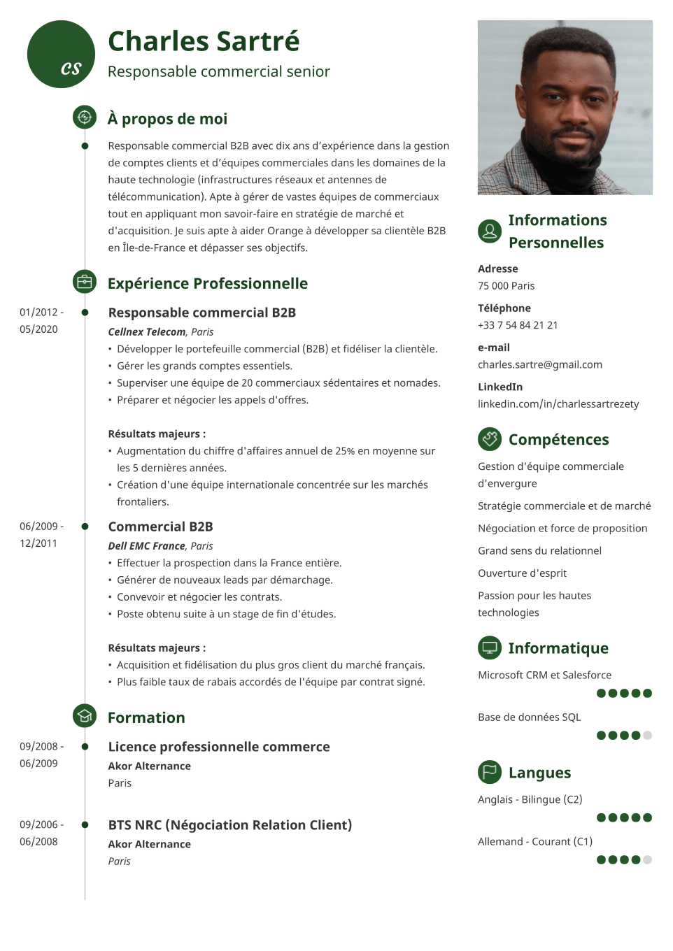 Modèle de CV idéal